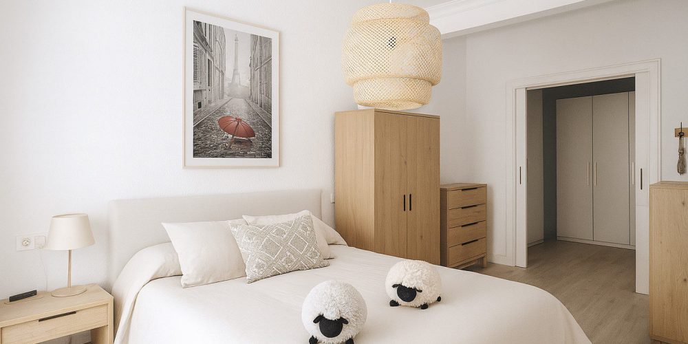 Habitación ppal. Estilo nórdico